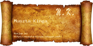 Muszta Kinga névjegykártya